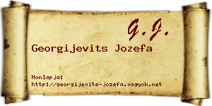 Georgijevits Jozefa névjegykártya